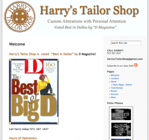 Harry's Tailor Shop in Dallas