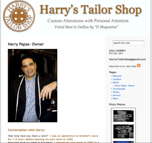 Harry's Tailor Shop in Dallas- About Harry Papas