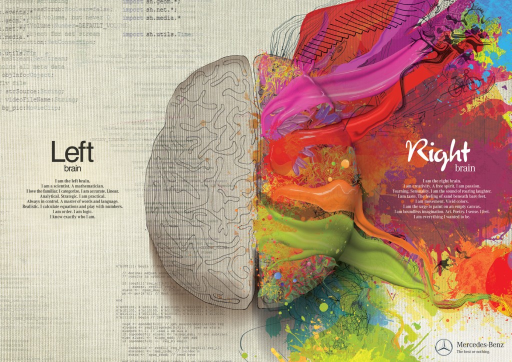 Left Brain vs Right Brain - Mercedes Ad