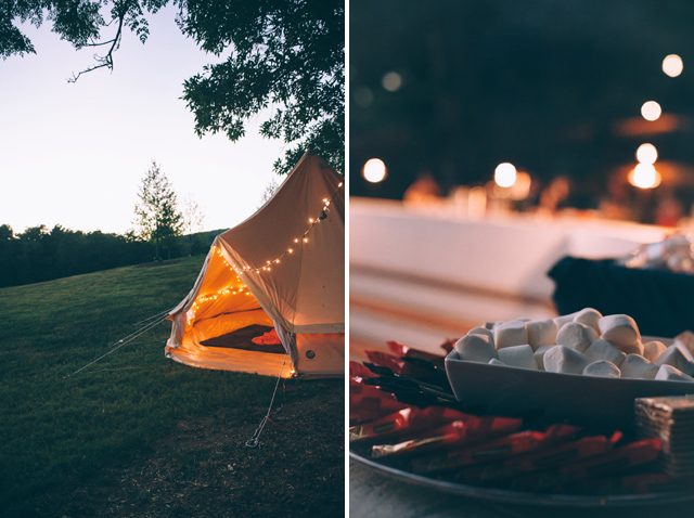 S'mores and a tent! 